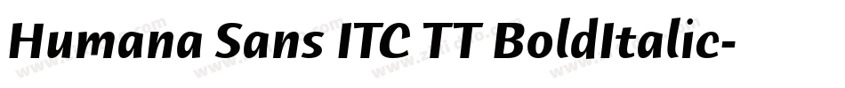 Humana Sans ITC TT BoldItalic字体转换